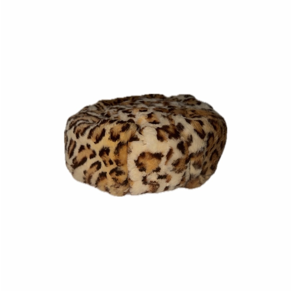 Vintage 1960’s Merrimac Hat Corp Leopard Print Fur Pillbox Hat